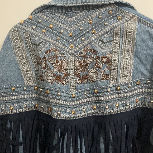 Trendy Fringe jeans jacket - Picture 2 of 6